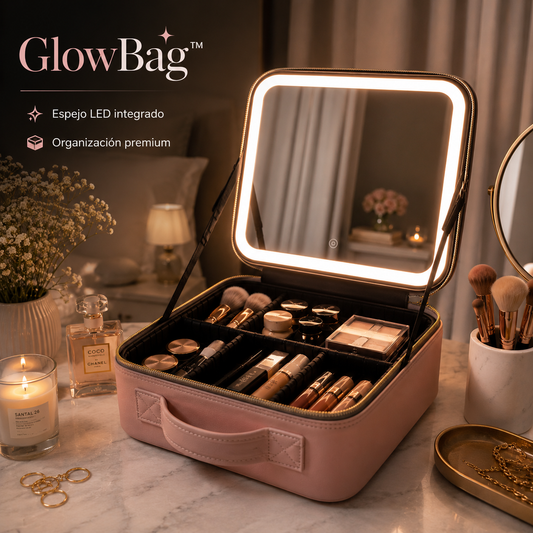 GlowBag™ | Cosmetiquera con Espejo LED