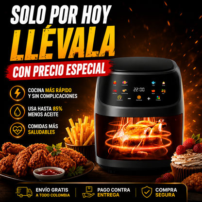🔥 NUEVA AIR FRYER TÁCTIL 12L + OBSEQUIO GRATIS
