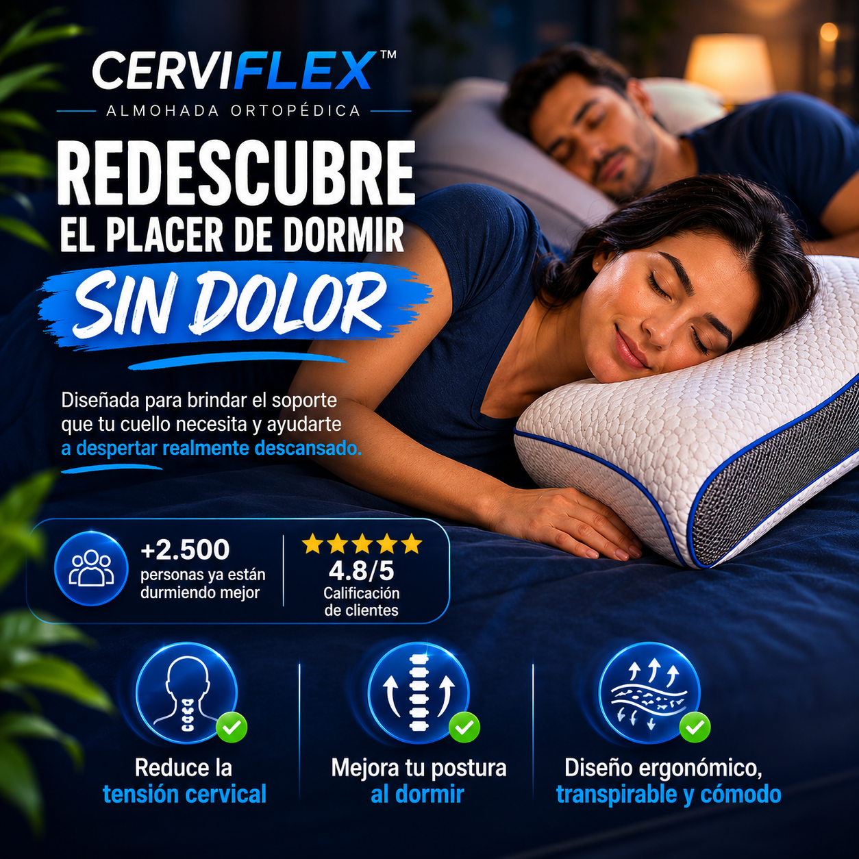 Nueva CerviFlex™ Almohada Ortopédica - Paga 1 Lleva 2