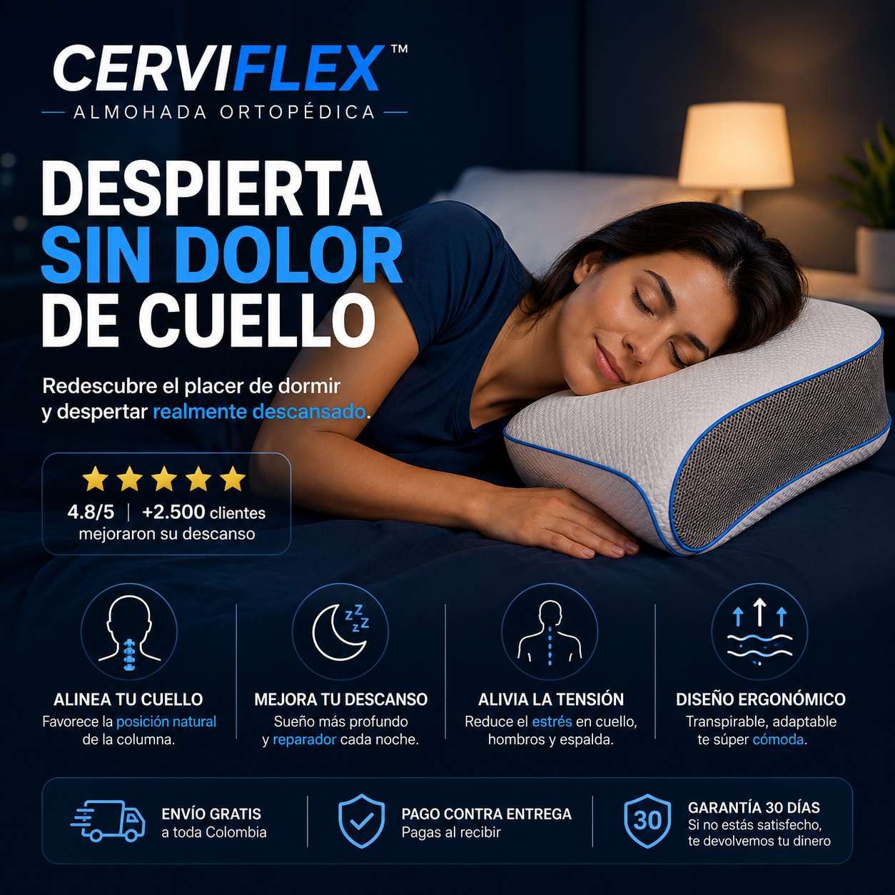 Nueva CerviFlex™ Almohada Ortopédica - Paga 1 Lleva 2