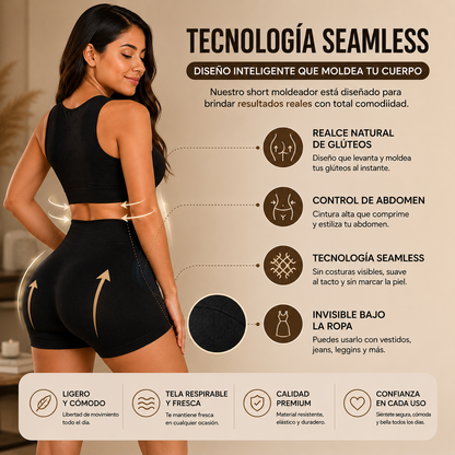 Nuevo Short Seamless Levanta Cola | Control de Abdomen y Máxima Comodidad OFERTA PACK X3