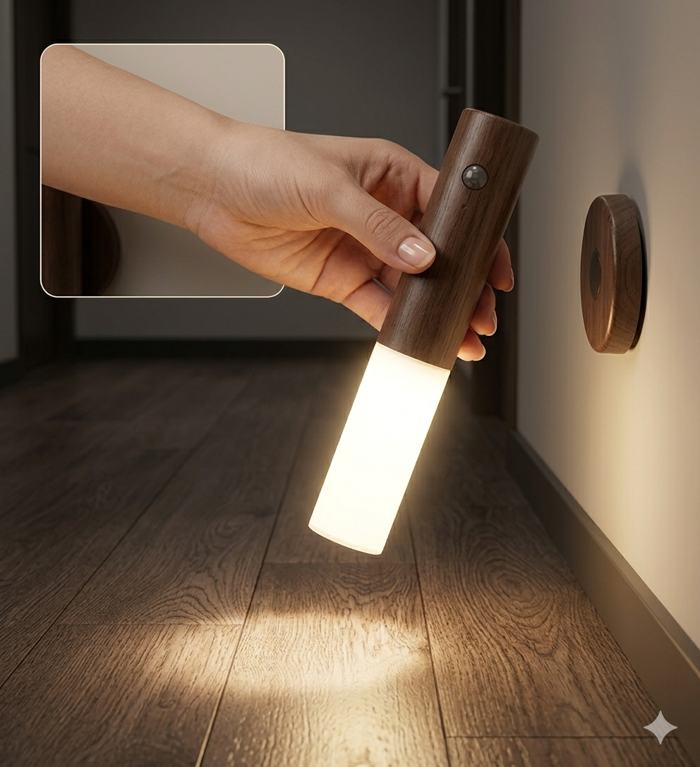 AuraWood – Luz Inteligente que se Activa en la Oscuridad Pack x2 Unidades